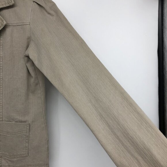 Brody Vintage tan Beige / Grey Button Up collared jacket size L - Picture 7 of 13